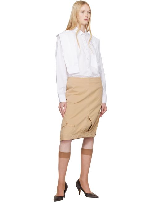 HODAKOVA Natural Upside Down Trouser Midi Skirt