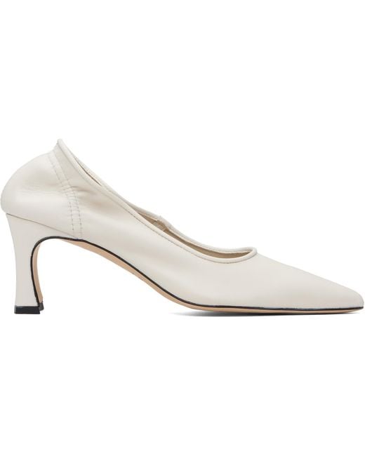 By Far White Carre Heels