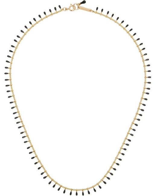 Isabel Marant Metallic Gold & Black Casablanca Necklace