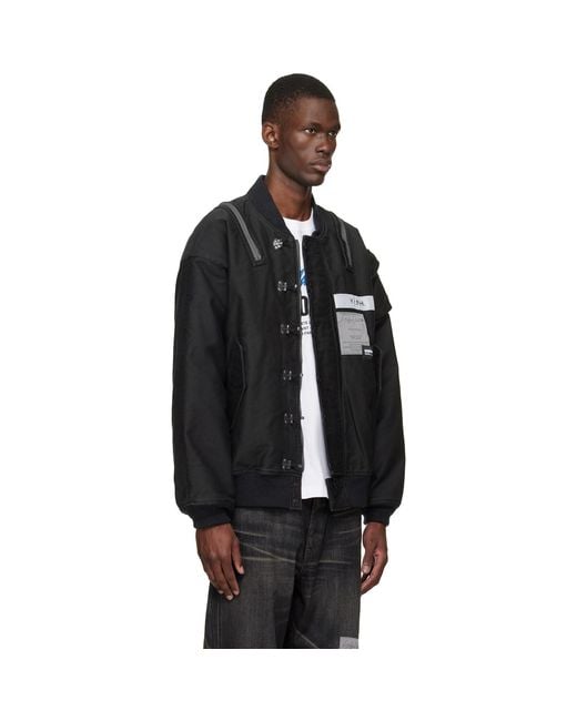 Yohji Yamamoto Black Neighborhood Edition Mod A-1 Deck Bomber Jacket for men