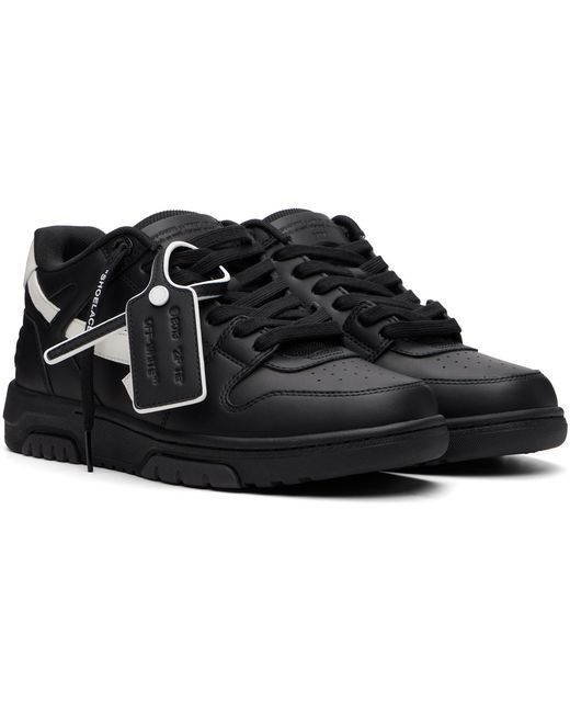 Off-White c/o Virgil Abloh Black 'Out Of Office' Leather Sneakers for men