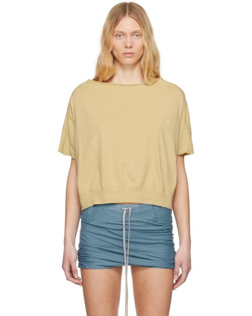 Rick Owens ベージュ Hollywood Dagger Tシャツ Blue