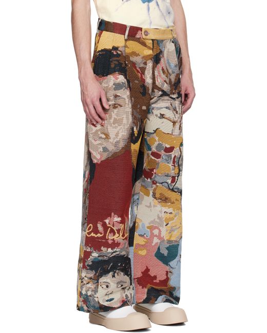 メンズ Kidsuper マルチカラー Jacquard Paintings Double Pleated トラウザーズ Multicolor