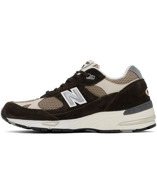 New Balance Black Brown & Beige Made In Uk 991v1 Finale Sneakers