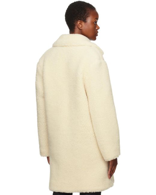 A.P.C. . White Nicolette Coat in Natural | Lyst Canada