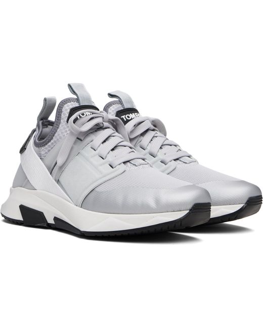 Tom Ford Black Neoprene Suede Jago Sneakers for men