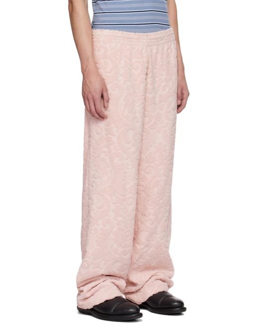 Martine Rose Pink Jacquard Trousers for men