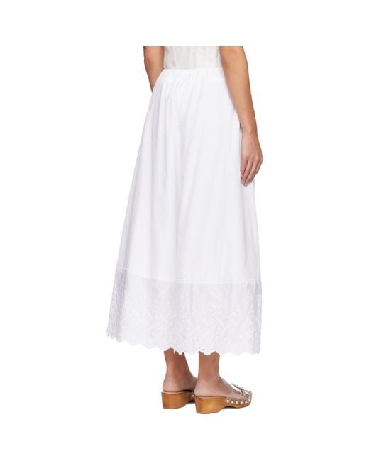 Simone Rocha White Cropped Trim Easy Trousers