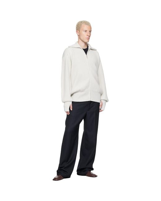 Rier White Utility Cardigan for men