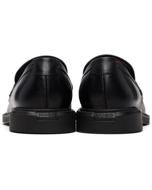 HUGO Black Penny Trim Loafers for men