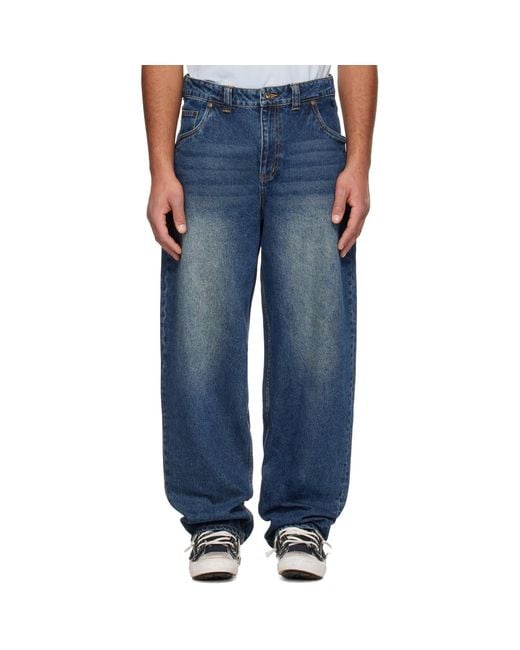 Dime Blue Baggy Jeans for men