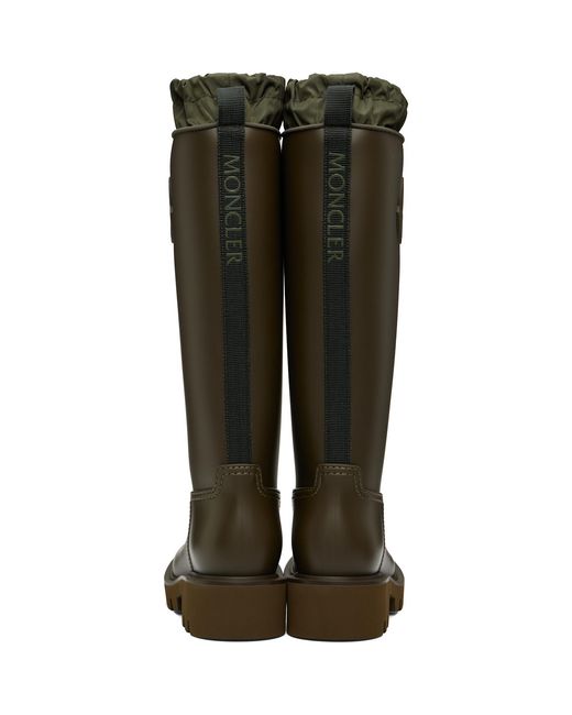 Moncler Green Khaki Kickstream High Rain Boots
