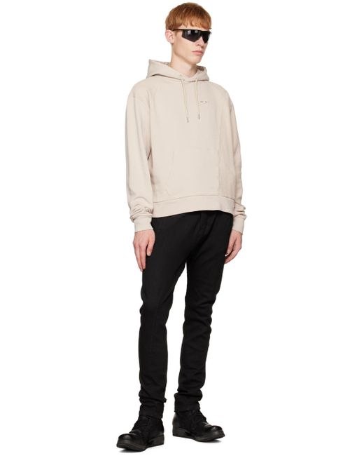 HELIOT EMIL Black Taupe Phylum Hoodie for men