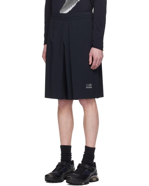 メンズ MM6 by Maison Martin Margiela ブラック Salomonエディション ランニング ショートパンツ Black
