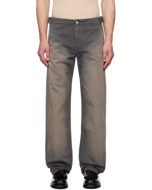 Our Legacy Multicolor Tan Trucker Trousers for men