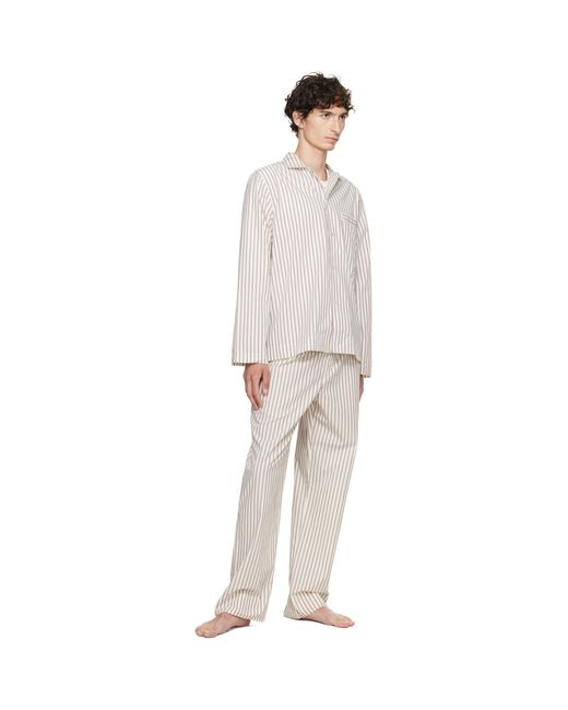Tekla White Off- Poplin Pyjama Pants for men