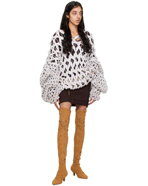 Isa Boulder Black Ssense Exclusive Argyle Tall Boots