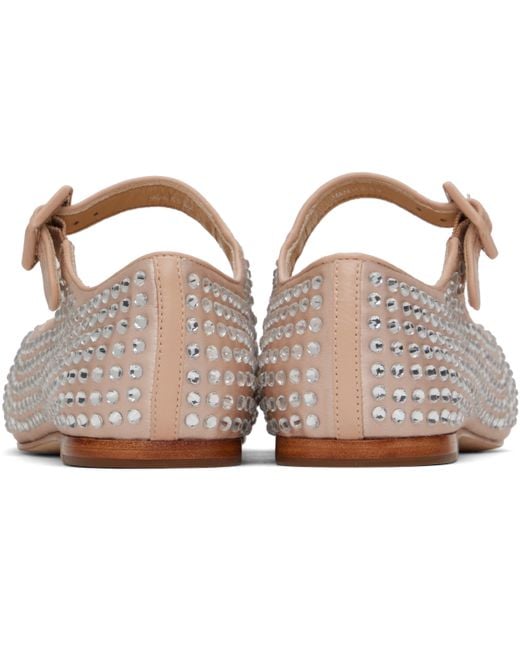 Sandy Liang Black Mary Jane Pointe Ballerina Flats