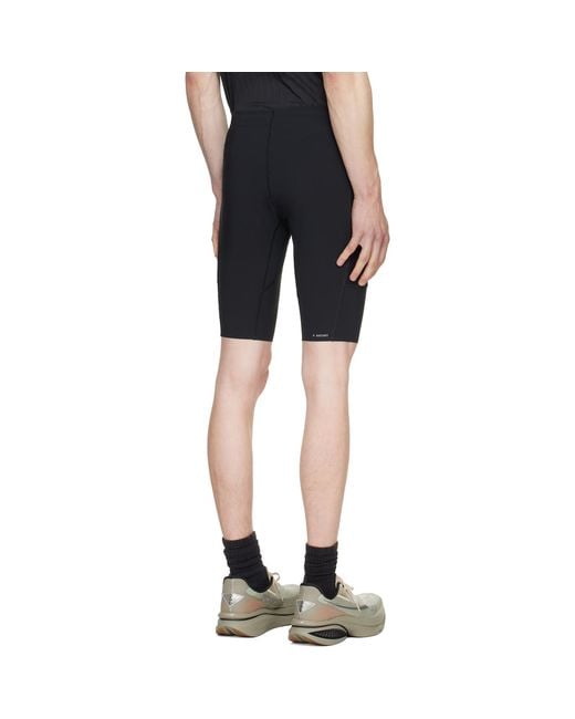 Satisfy Black Techsilk Evo 9 Half Tights Shorts for men
