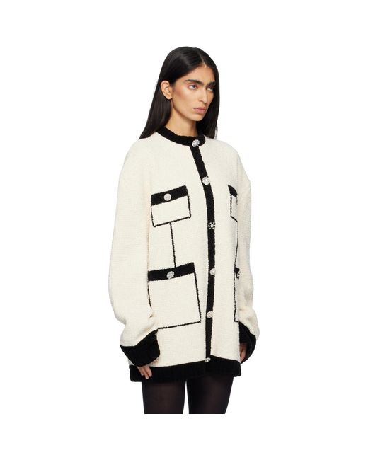 Marie Adam-Leenaerdt Natural Off- Covered Tweed Sweater