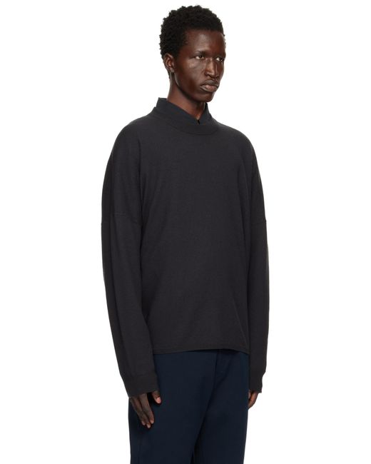 メンズ Studio Nicholson グレー Scafell ニット セーター Blue