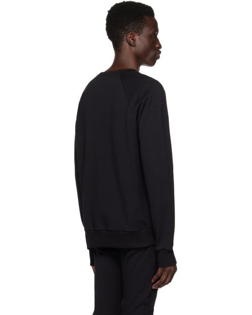 Balmain Black Flocked Sweatshirt for men