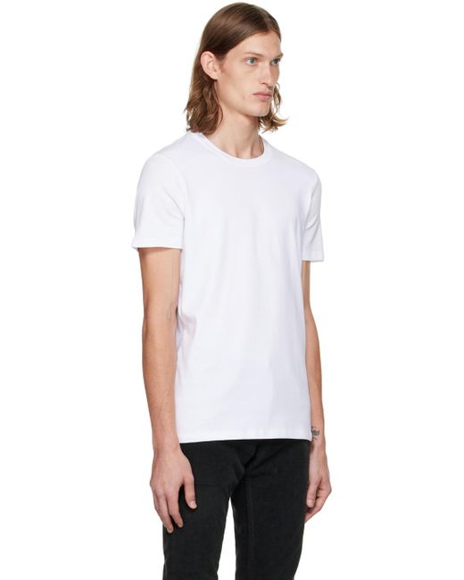 Homme T-shirts T-shirts Tom Ford T-shirt Coton Tom Ford pour homme en coloris Blanc 