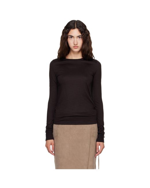 Studio Nicholson Black Jersey Long Sleeve T-Shirt