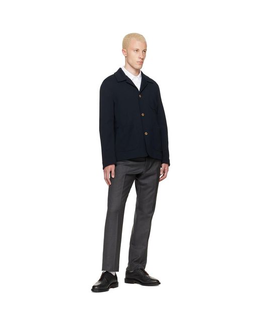 Thom Browne Blue Car Jacket for men