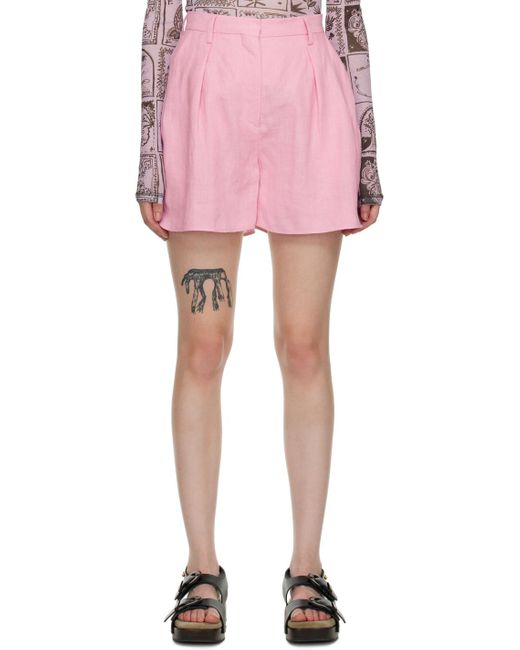Nanushka Pink Rima Shorts