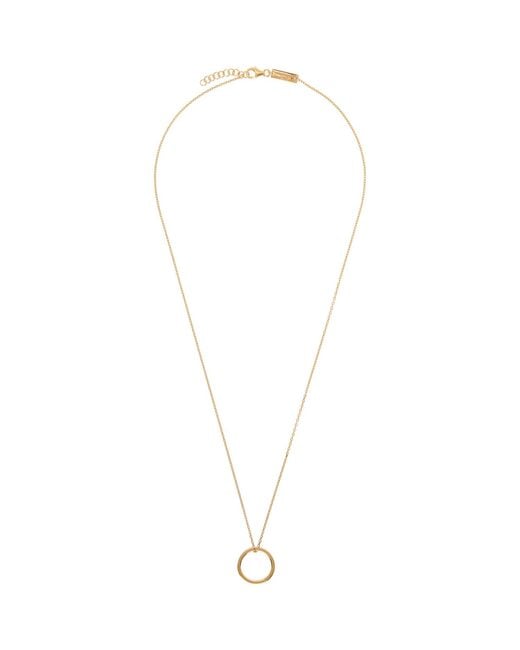 Maison Margiela Metallic Logo Reference Ring Necklace for men
