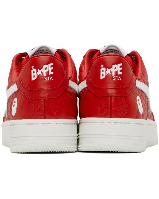 A Bathing Ape Red Sta #3 M1 Sneakers for men