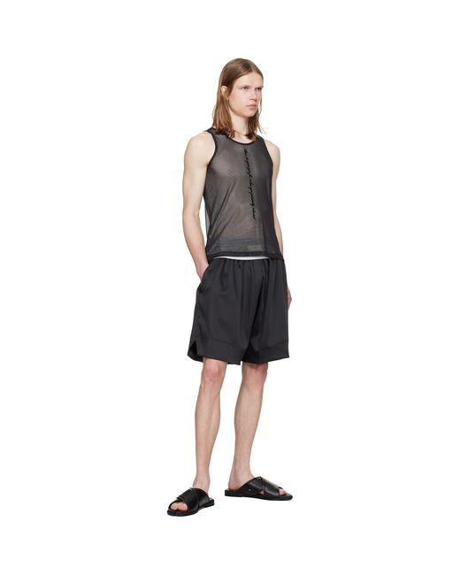 GmbH Black Nusret Satin Boxing Shorts for men