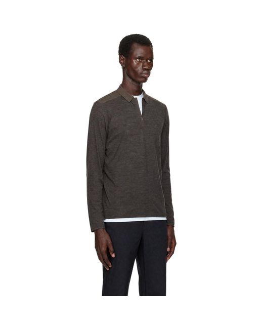 Veilance Black Frame Ls Polo for men