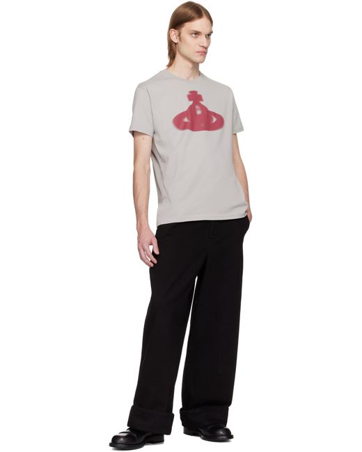 メンズ Vivienne Westwood グレー Halftone Orb Classic Tシャツ Multicolor