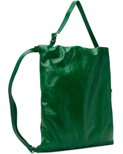 Jil Sander Green Drawstring Bag for men