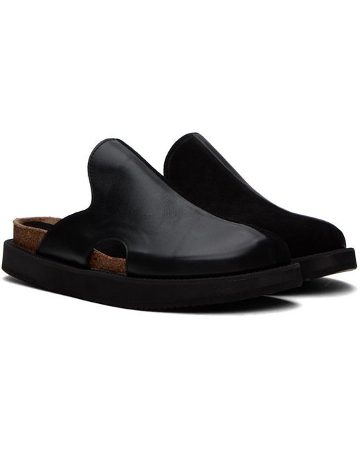 Y's Yohji Yamamoto Black Paneled Sandals