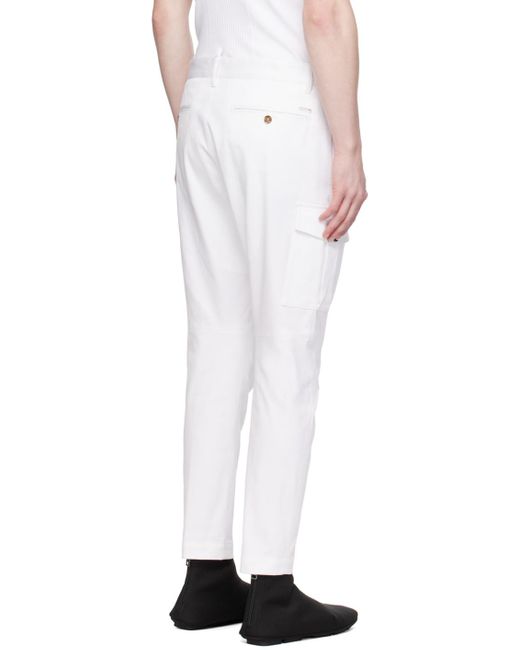 DSquared² White Sexy Cargo Pants for men