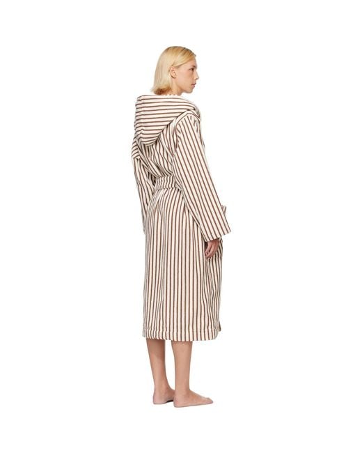 Tekla White Terry Hooded Bathrobe