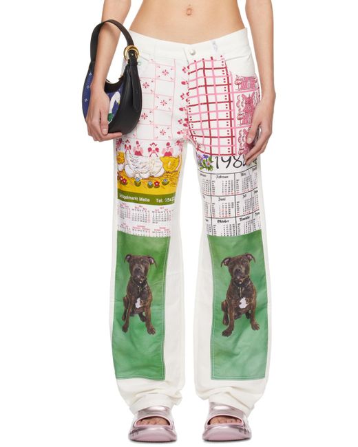 MARINE SERRE Multicolor Regenerated Trousers