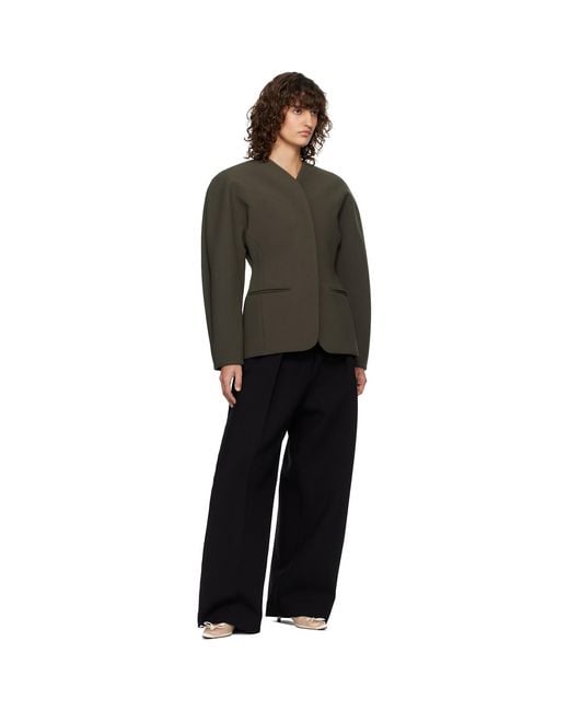 Jacquemus Black Khaki 'The Ovalo' Blazer