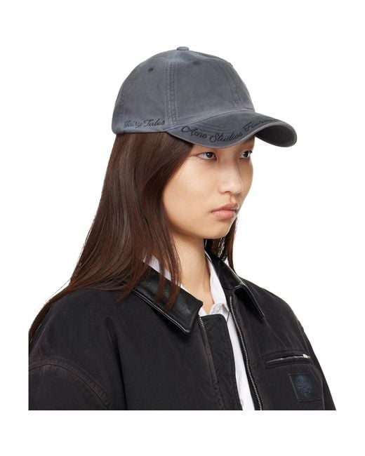 Acne Black Logo Cap