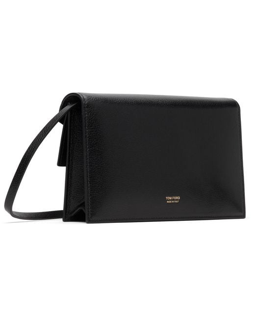 Tom Ford Black Supple Leather Aube Mini Bag