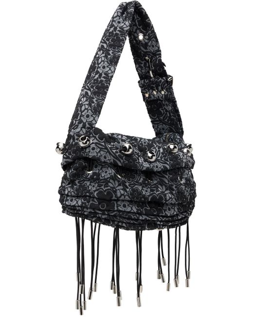 Chopova Lowena Black Gray Mini Scrunch Bag
