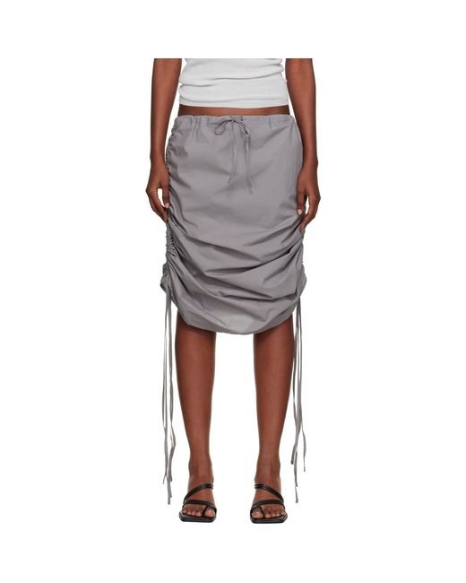 Baserange Black Pictorial Strap Maxi Skirt