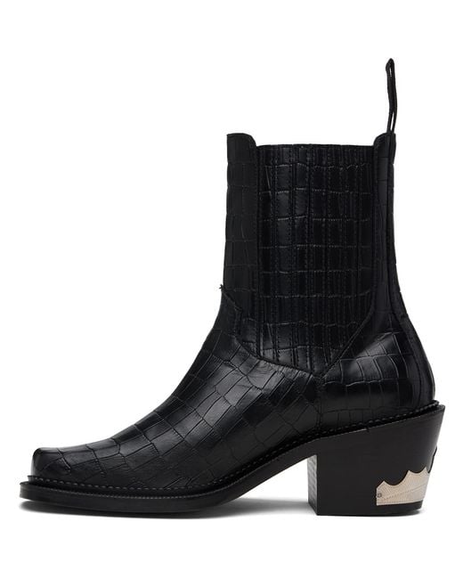 Toga Virilis Black Ssense Exclusive Hardware Chelsea Boots for men