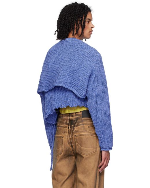 OTTOLINGER Blue Deconstructed Sweater for men