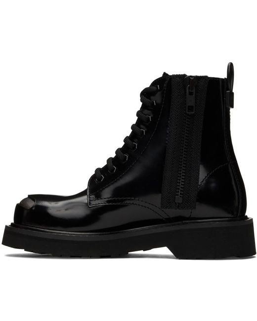 KENZO Black Smile Lace-up Boots