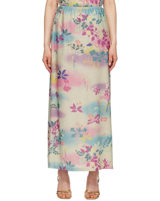 Jupe longue e à motif atlantis garden Anna Sui en coloris Multicolor