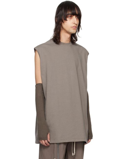 メンズ Rick Owens グレー Tarp Tシャツ Brown